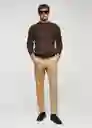 Pantalón Dublino Camel Talla 38 Hombre Mango