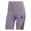 Adidas Short W Fi 3S Biker Mujer Morado Talla XS