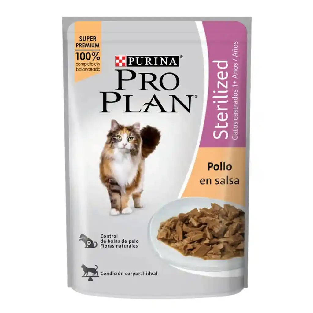 Comida humeda para gatos esterilizados Purina Pro Plan x 85gr