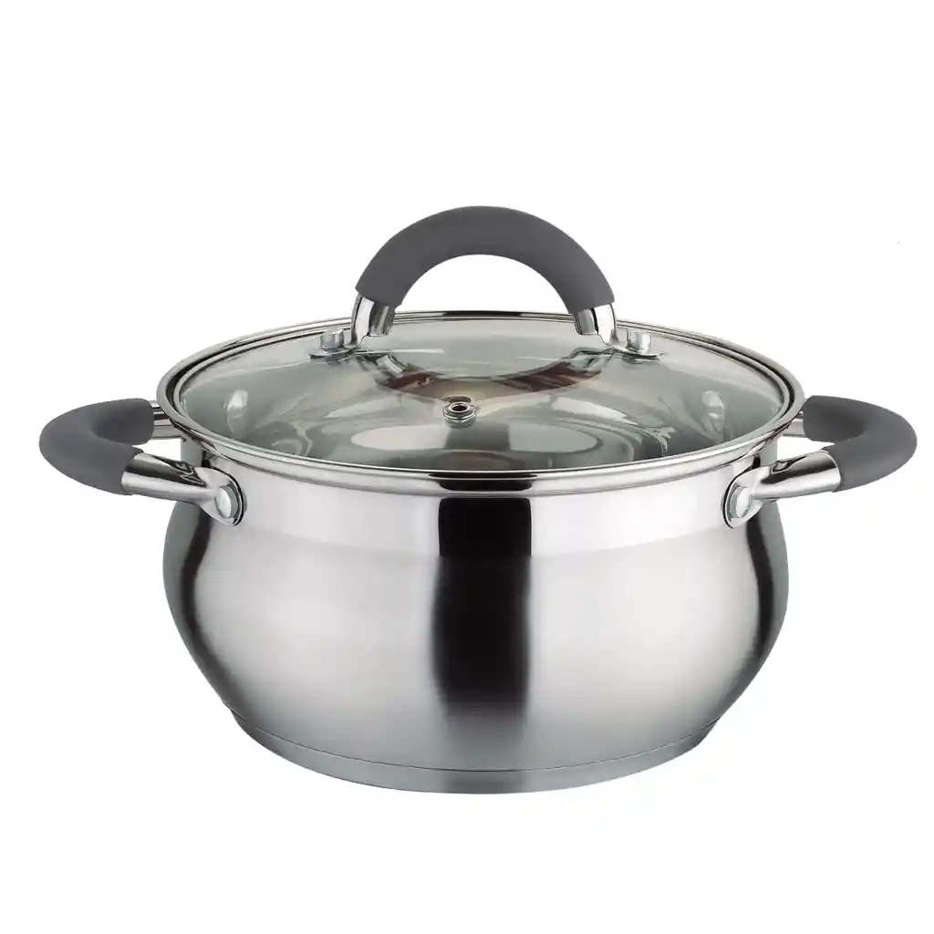 Olla Con Tapa Acero Inoxidable - Gris