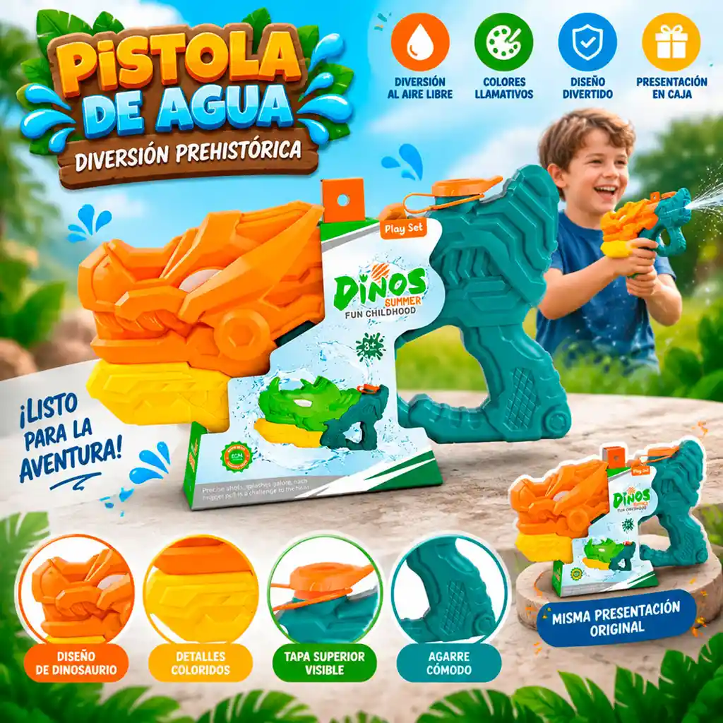 Lanzador de Agua Diseño Dinosaurio
