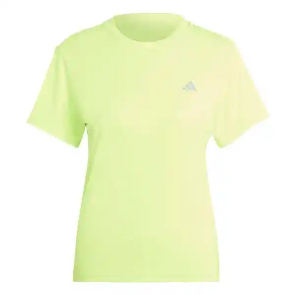 Adidas Camiseta Run it Tee Para Mujer Verde Talla M