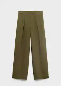 Pantalón Ferraro Khaki Talla 38 Mujer Mango