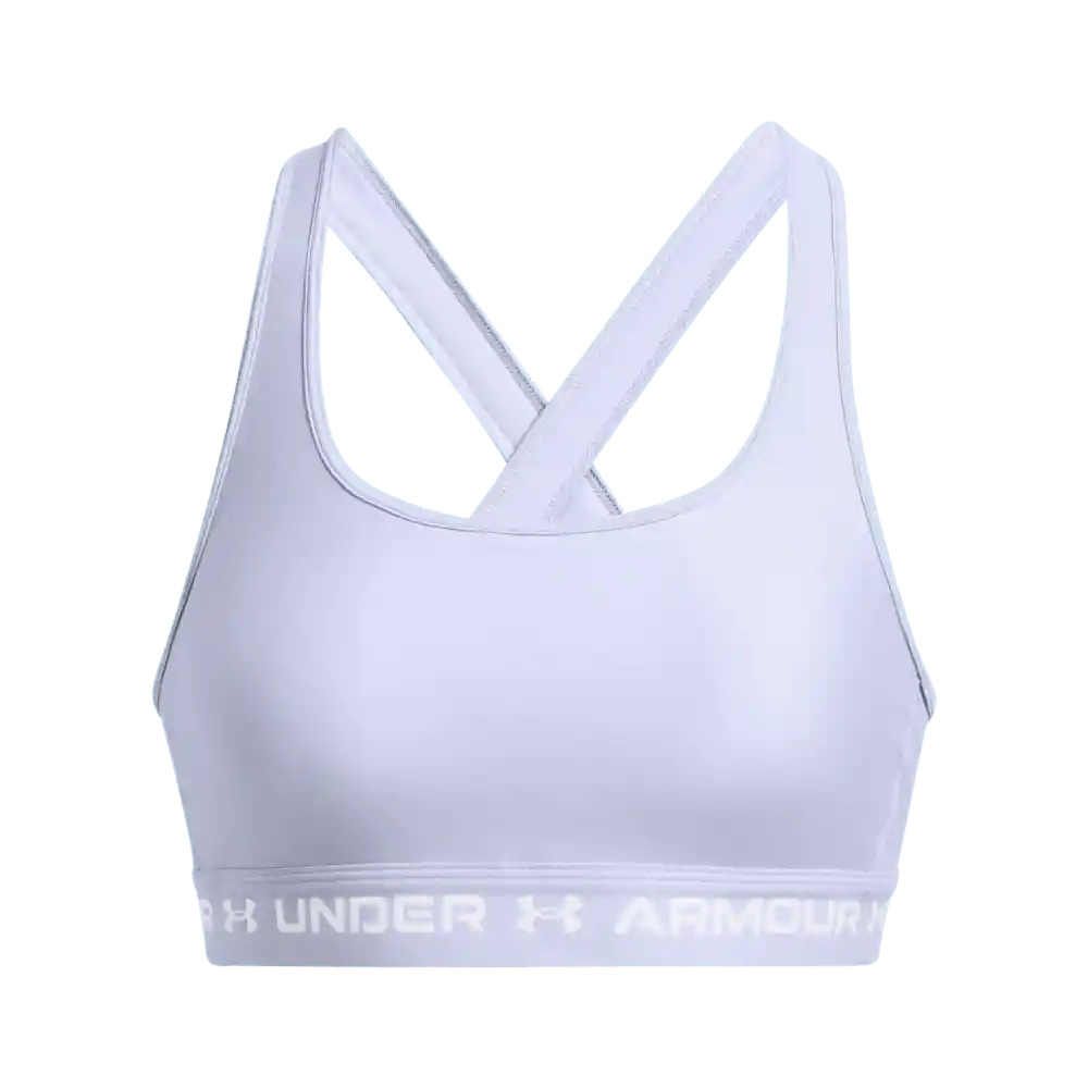 Under Armour Crop Crossback Mid Bra Mujer Morado MD