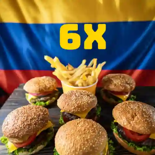 Combo 6x Burgers And Fries