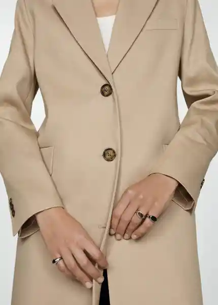 Abrigo Manila Beige Talla S Mujer Mango