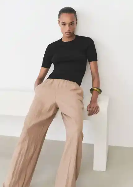 Jersey Basic Negro Talla S Mujer Mango
