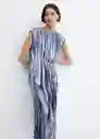 Vestido Zane-W Azul Talla S Mujer Mango