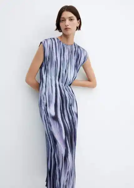 Vestido Zane-W Azul Talla S Mujer Mango