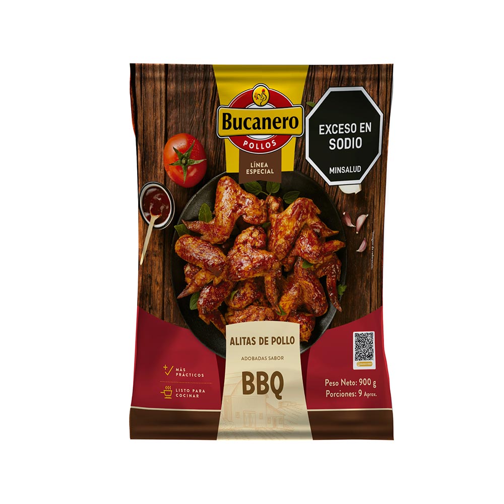 Alitas El Bucanero Adobadas Bbq (900 gr)