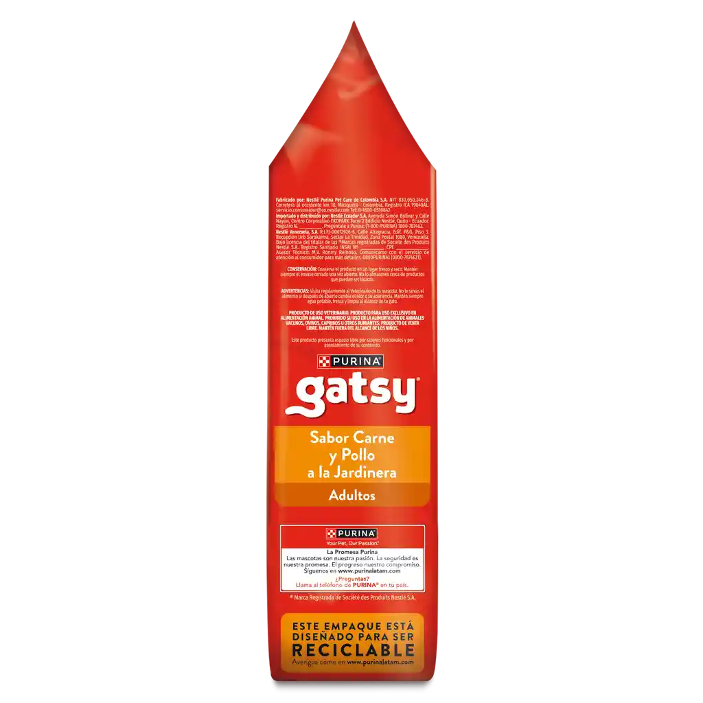 Comida para Gatos Purina Gatsy pollo y carne 17kg