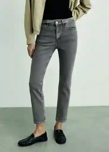 Jean Claudia Tejano Gris Oscuro Talla 36 Mujer Mango