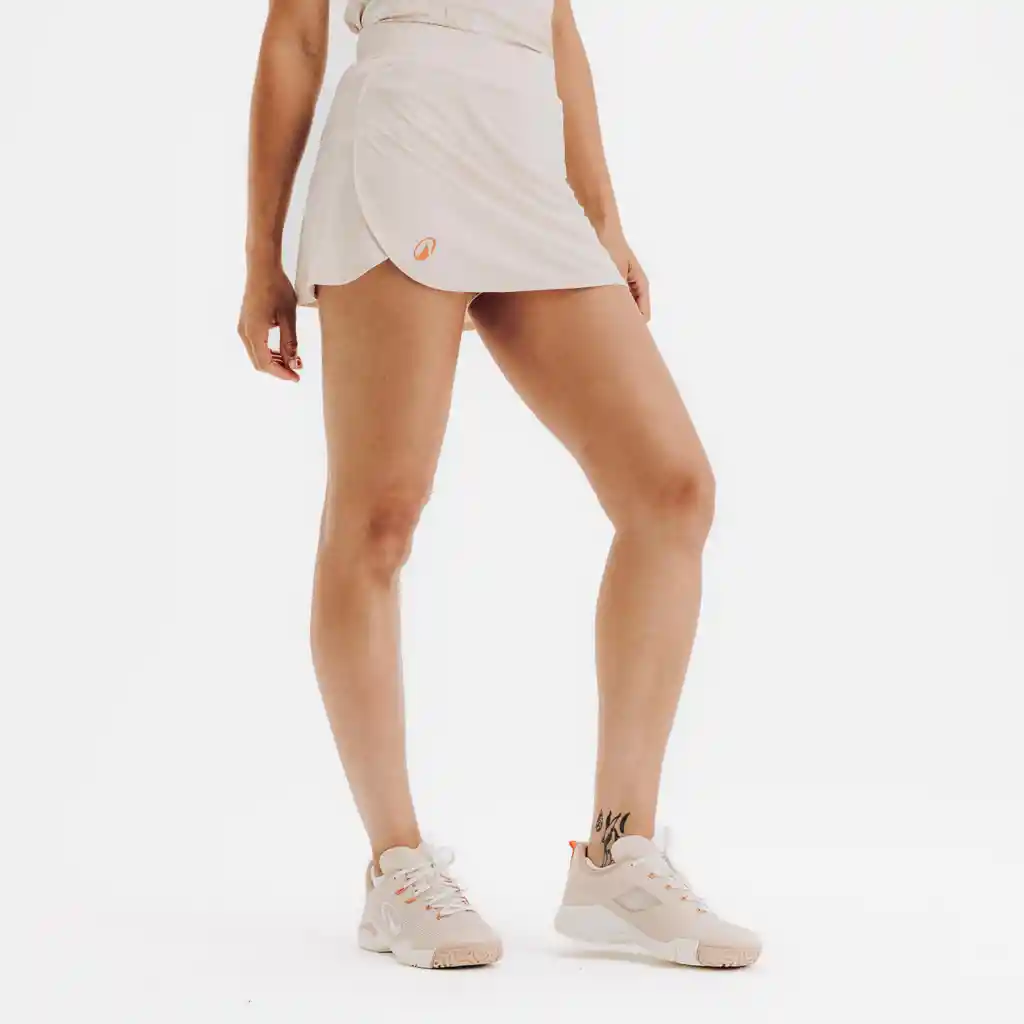 Falda de Pádel Transpirable Para Mujer Kuikma Psk Fly Beige