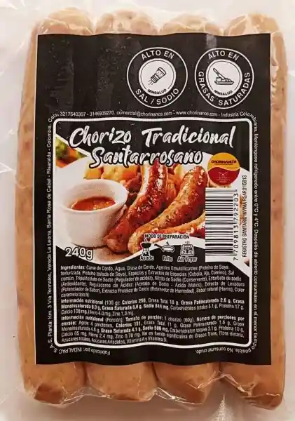 Chorizo Tradicional Santarrosan Chorinano'S Premium