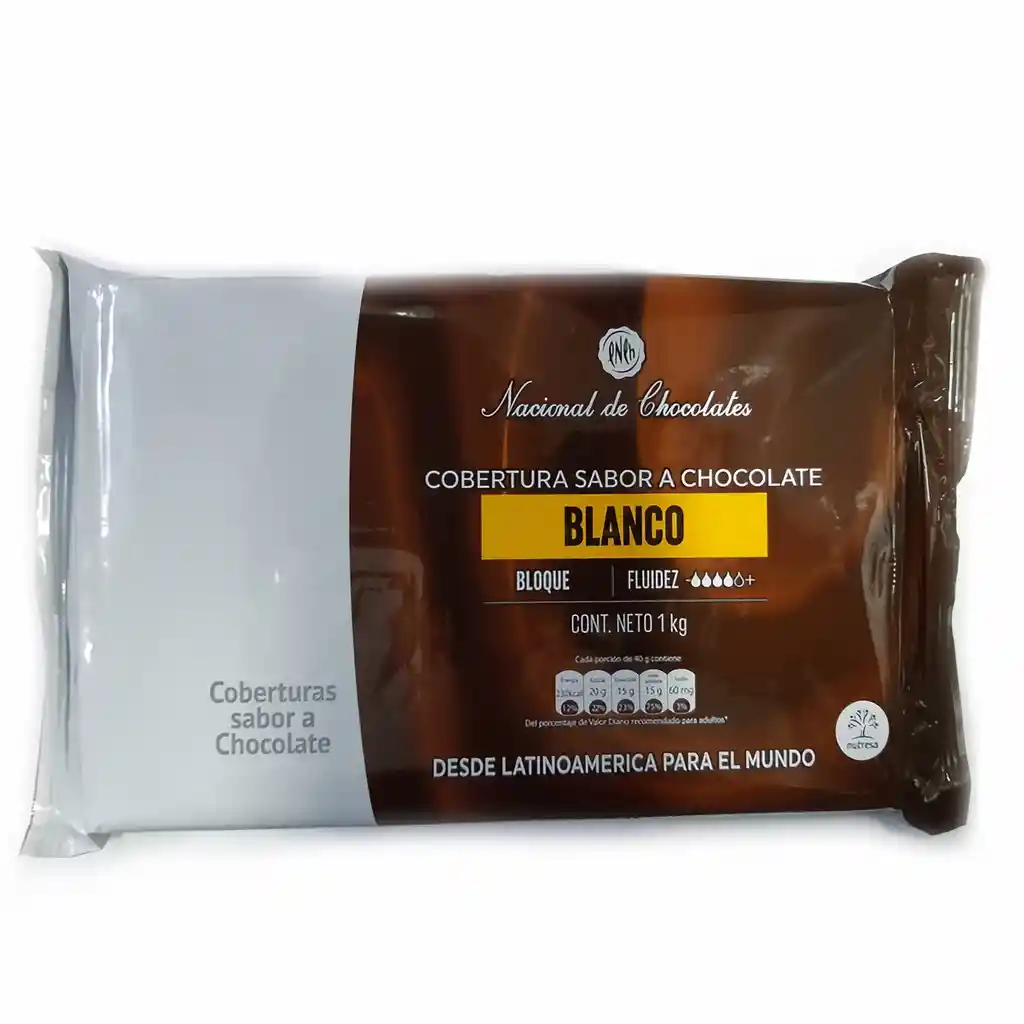 Nacional de Chocolate Cobertura Chocolate Blanco 1 Kg