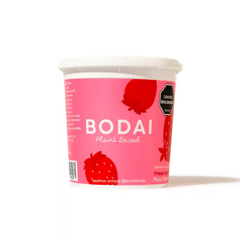 Bodai Yogur Vegano Sabor a Fresa y Vainilla