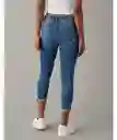 Jean Jegging Mujer Crop Azul Talla 2 Regular American Eagle