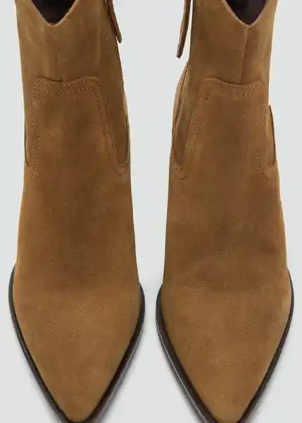 Botines Pacifico Tabaco Talla 36 Mujer Mango