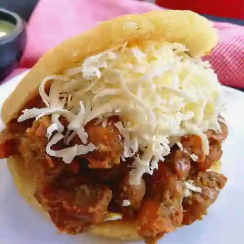 Arepa mollejas criollas