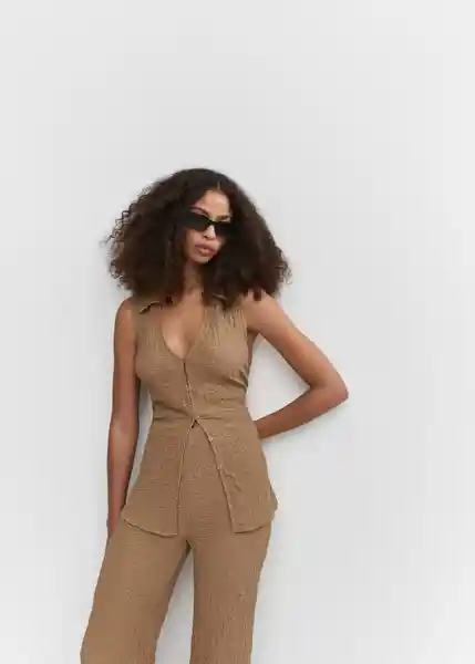 Chaleco Calobra Topo Talla S Mujer Mango