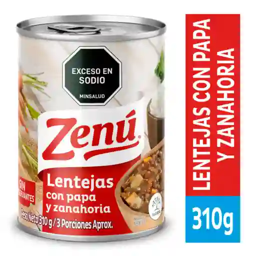 Zenú Lenteja Con Papa y Zanahoria