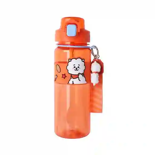 Botella Con Correa y Funda Serie Naranja 800 mL Bt21 Miniso