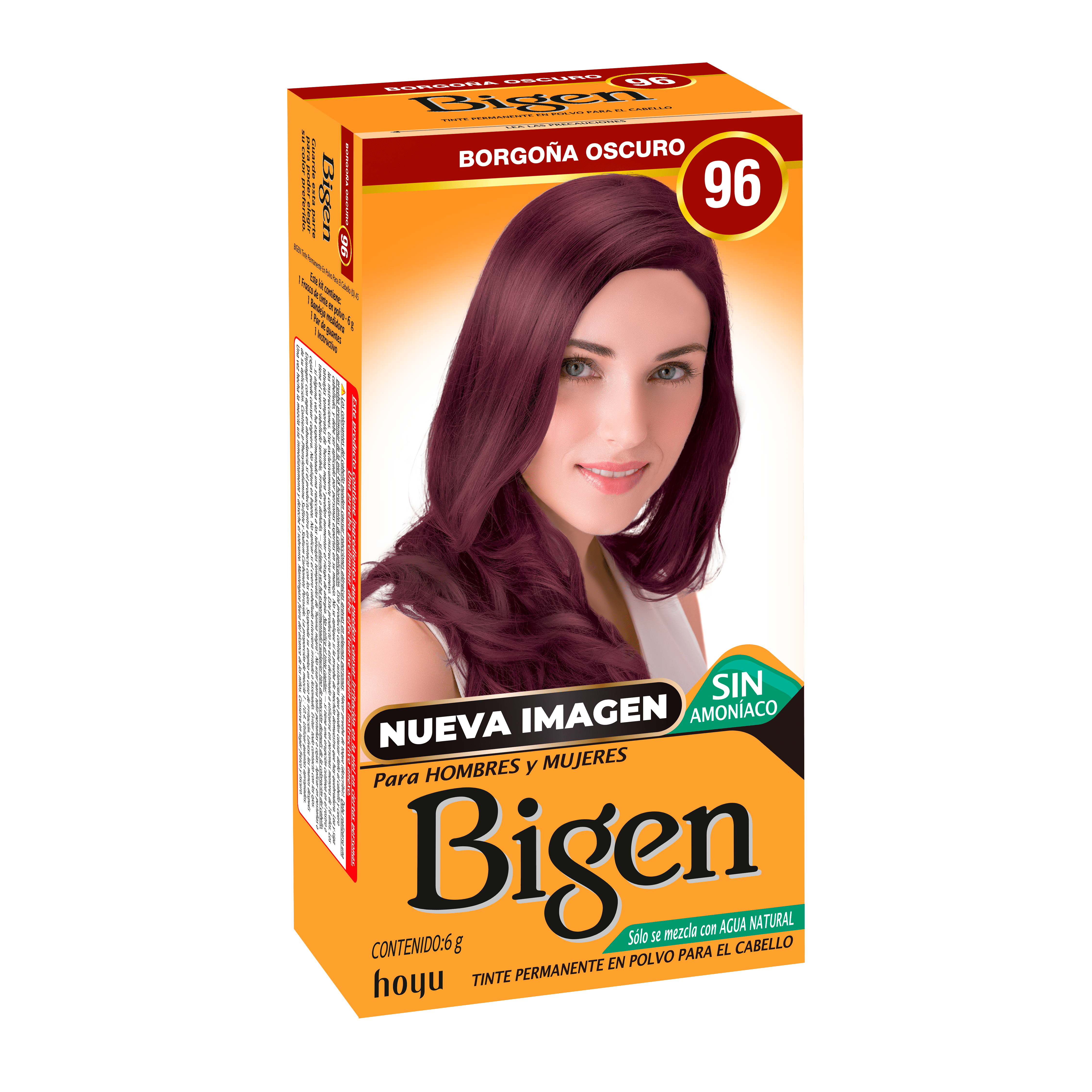 Bigen Tinte Permanente Borgoña Oscuro 96 6 g