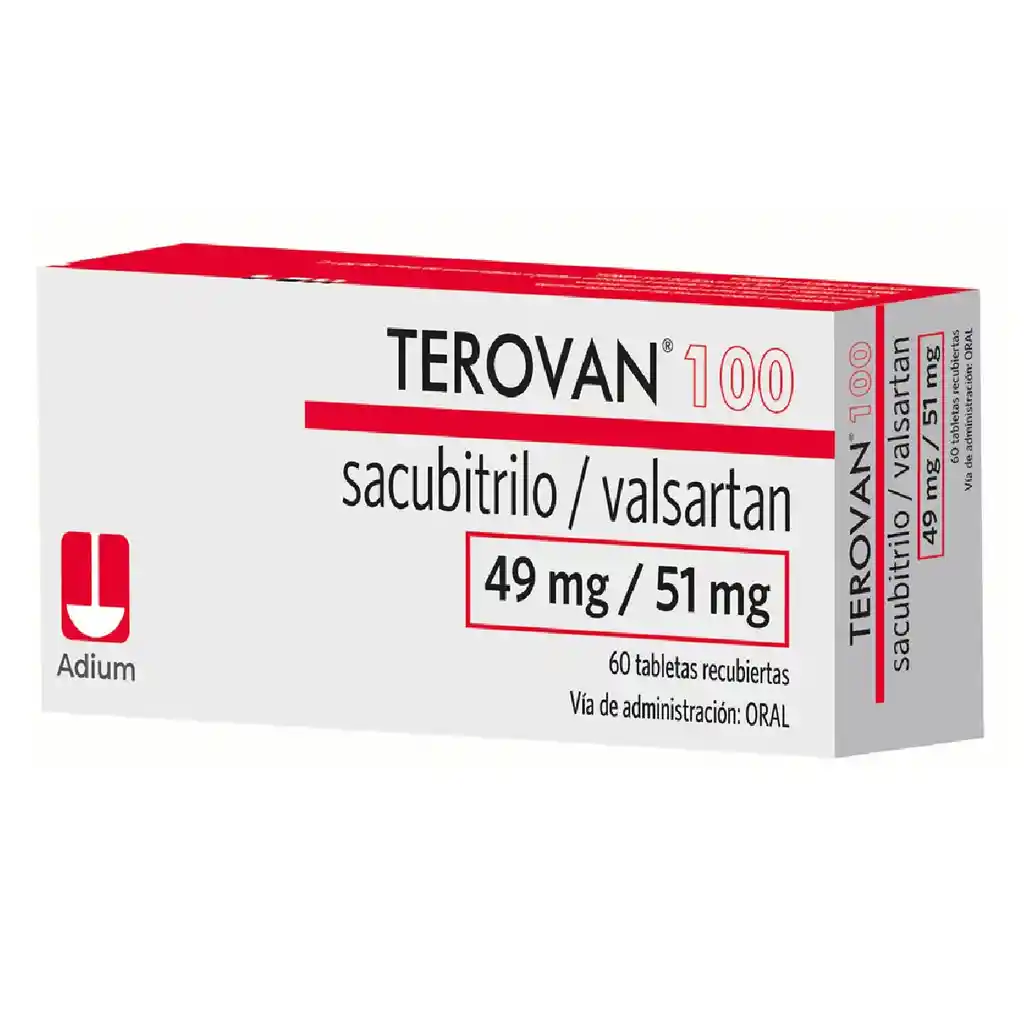Terovan 100 Sacubitrilo/valsartan 49/51 Mg