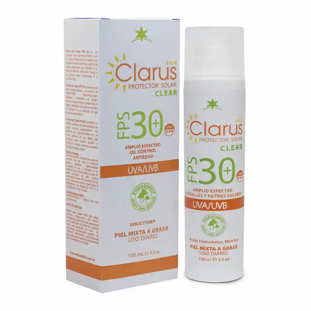 Clarus Protector Solar Sun Clear Fps 30+