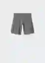 Bermudas Karl5 Gris Talla 12 Niños Mango