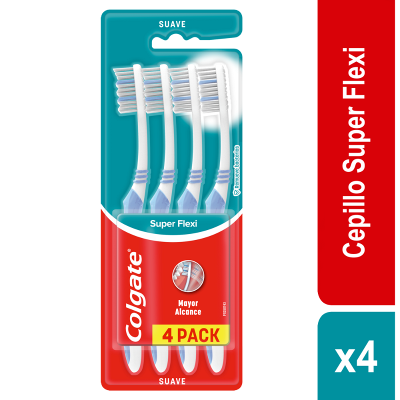 Cepillo de Dientes Colgate Super Flexi Suave x4und