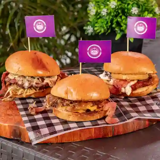 Combo x3 mini hamburguesas