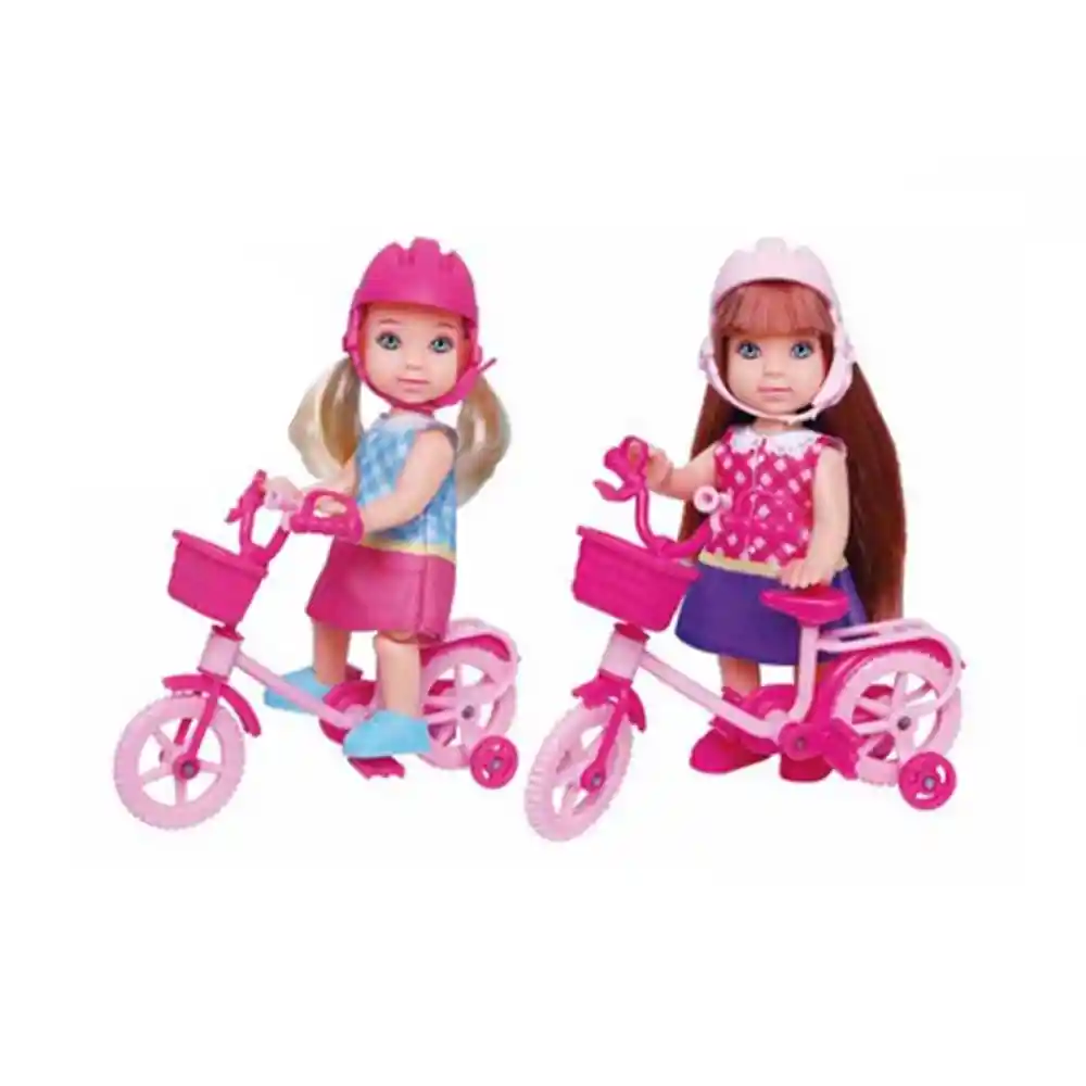 Muñeca Doll y Su Primera Bicicleta