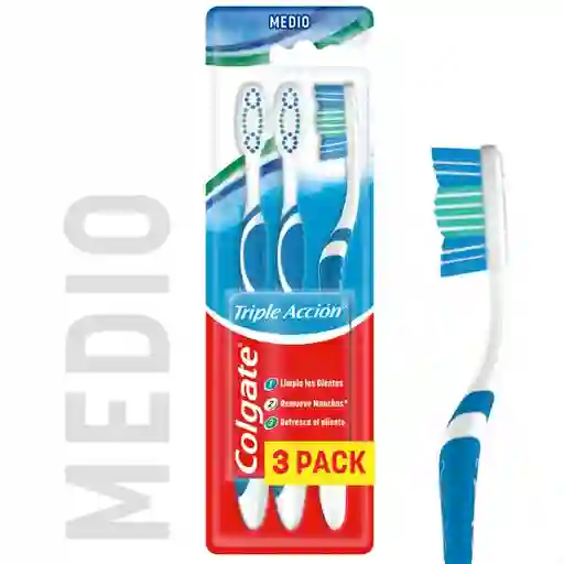 Colgate Cepillo de Dientes Triple Acción Medio