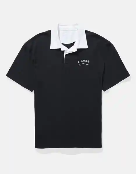 Polo Hombre Negro Talla: LARGE 4881167 American Eagle