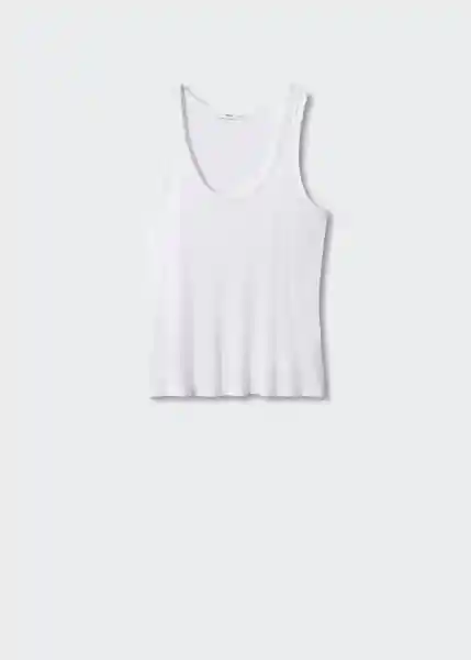 Top Bobar Blanco Talla L Mujer Mango