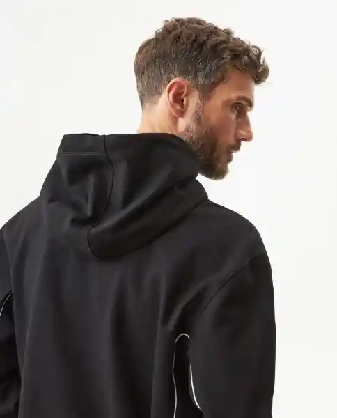 Hoodie Racing Piping Masculino Negro Sombrio Talla M Chevignon