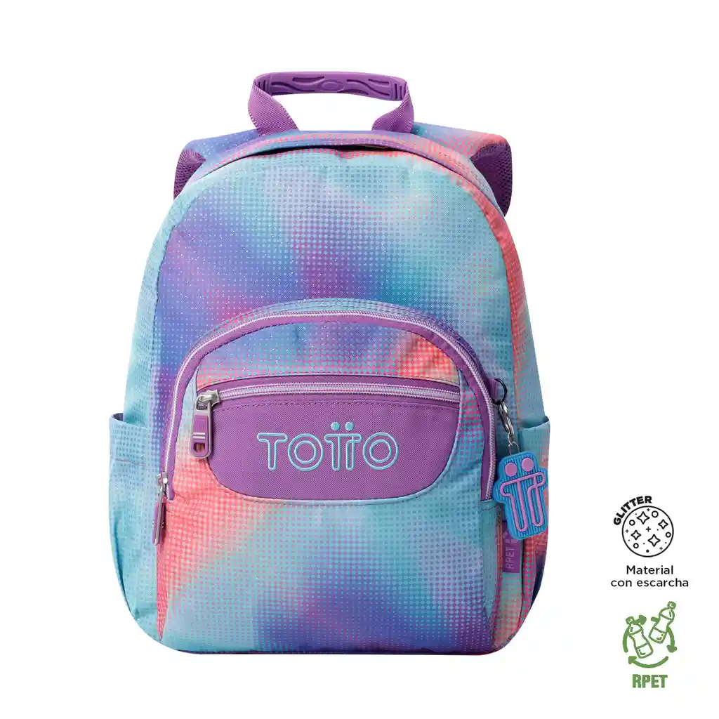 Morral Juvenil Porta Tableta 10" Tempera Glitter Verde