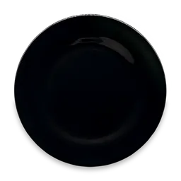 Plato Melamina Redondo Negro 25 cm Aro
