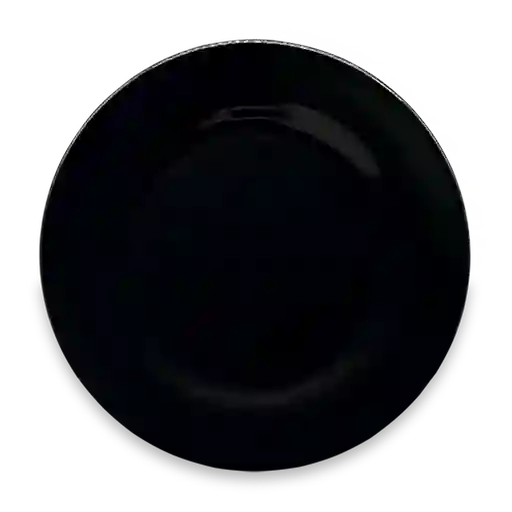 Plato Melamina Redondo Negro 25 cm Aro