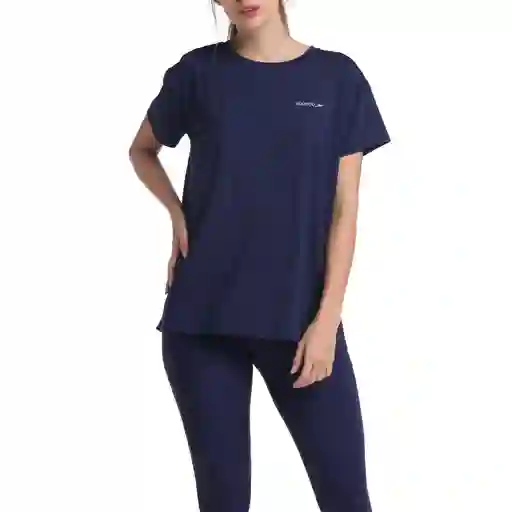 Camiseta Manga Corta Oversize Urban Vitality Mujer Azul-l