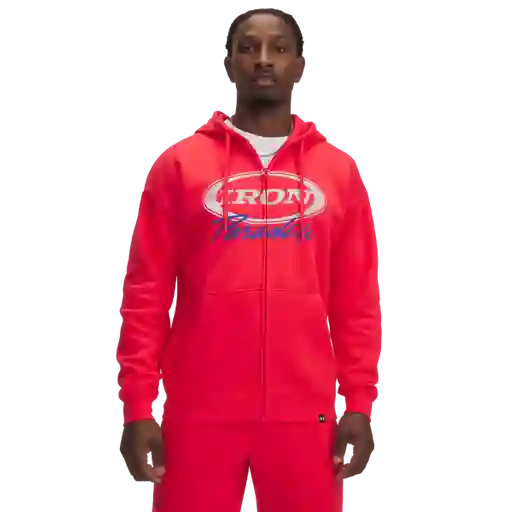 Under Armour Buzo Hoodie Rock Icon Fleece Fz Lifestyle Rojo MD