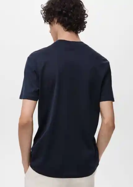 Camiseta Bellow Navy Talla S Hombre Mango