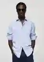 Camisa Vitoria Celeste Talla S Hombre Mango