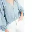  Camisa Petra Mujer Verde Escarchado Claro Talla L Naf-Naf 