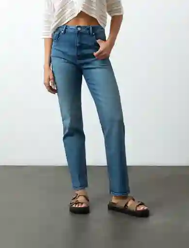 Jean Mujer Azul Índigo Medio Talla 12 493F071 Naf Naf