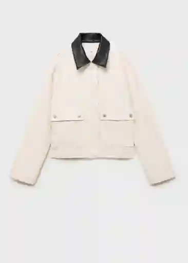 Chaqueta Cazadora Amelia Crudo Talla M Mujer Mango