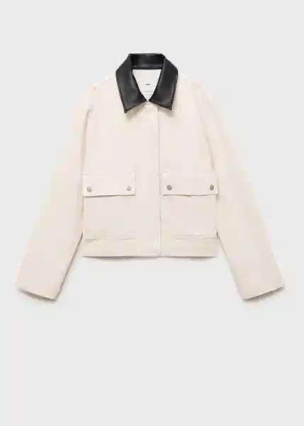 Chaqueta Cazadora Amelia Crudo Talla M Mujer Mango