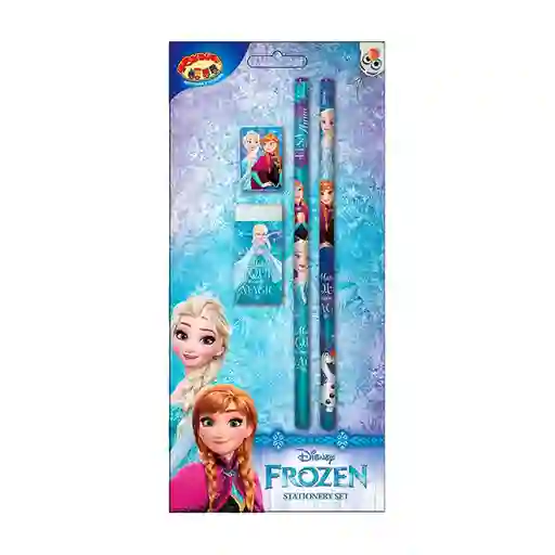 Frozen Set Escolar Lápiz Rojo