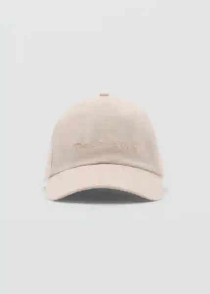 Gorra Quoteli Beige Talla 99 Mujer Mango